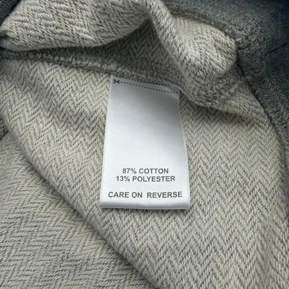 Billy Reid Sweatshirt Men’s XL Pullover Gray Herringbone 1/4 Zip Long Sleeve